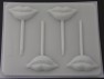 928 Lips Chocolate or Hard Candy Lollipop Mold